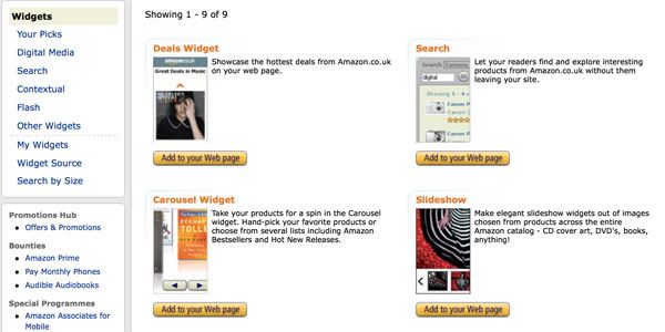 Amazon Widgets (UK)