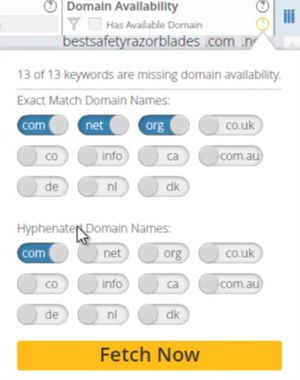 Fetch domain availability