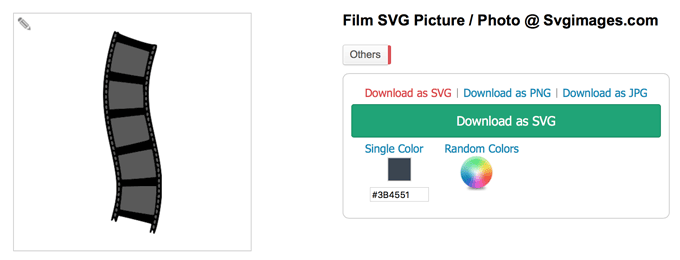 Film negative SVG