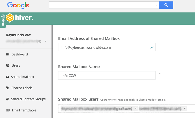 Setting Up Shared Mailbox