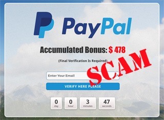 Fake Paypal Bonus Ad