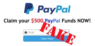Claim Paypal Funds Fake Ad