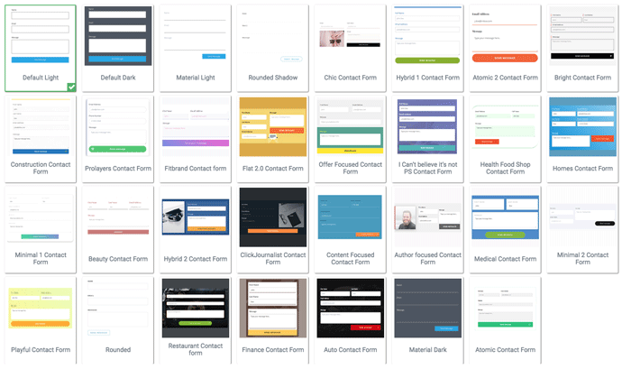 Contact Form Templates by Thrive Architect