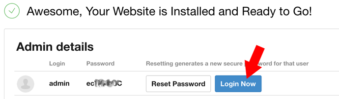 Website is installed