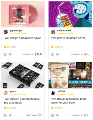 Some Top Rated Sellers on Fiverr