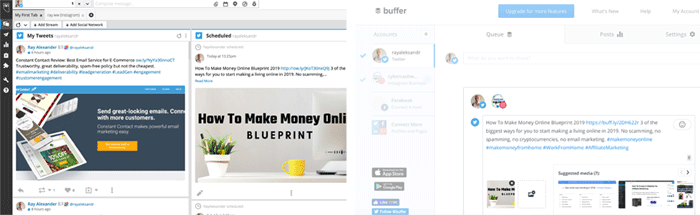 Hootsuite and Buffer