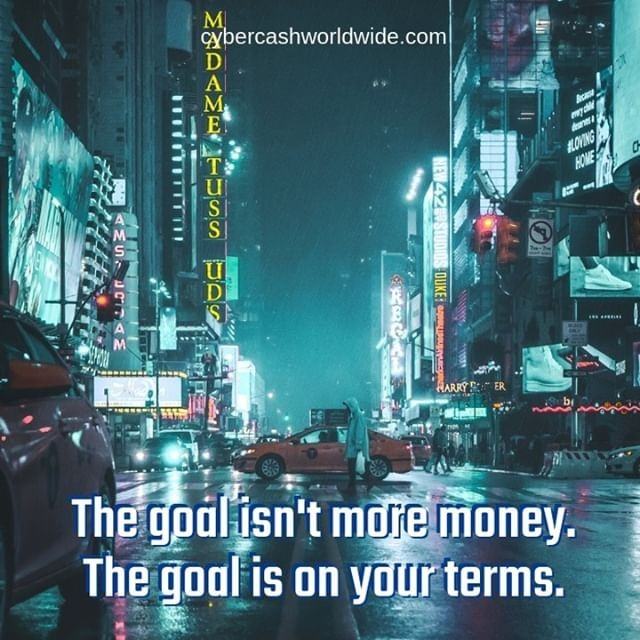 The goal isn't more money. The goal is on your terms. 
