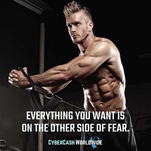 Everything you want is on the other side of fear. 