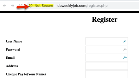 Website not secure