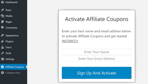 Activate Affiliate Coupons