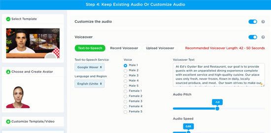 Customize audio