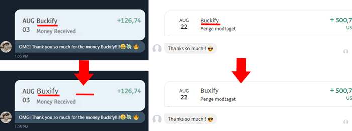Buxify Fake Payment Proofs