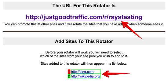 Rotator Link JustGoodTraffic