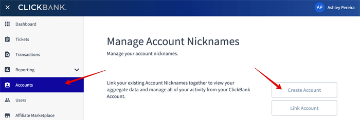 Manage Account Nicknames