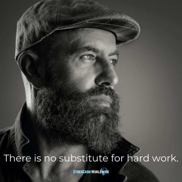 There is no substitute for hard work.