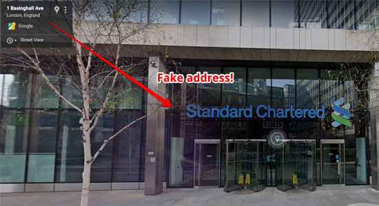 Pennywise Wealth Management Fake Address