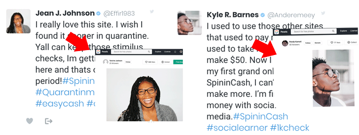 SpininCash Fake Testimonials