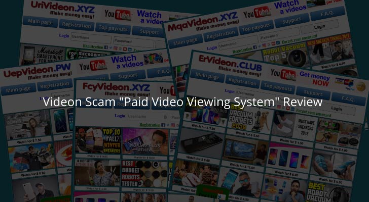 Videon Scam "Paid Video Viewing System" Review