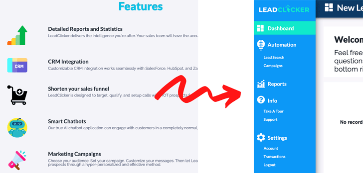 LeadClicker Features