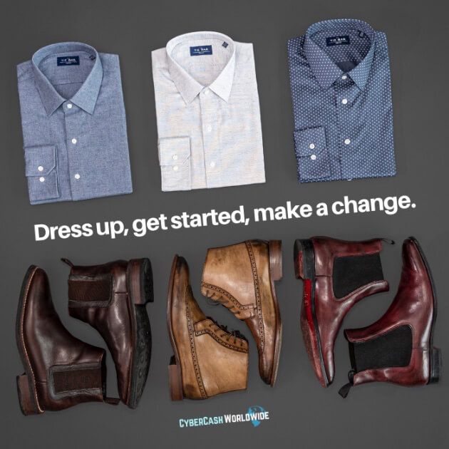 Dress up, get started, make a change.