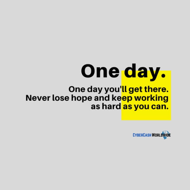 One day you'll get there. Never lose hope and keep working as hard as you can.