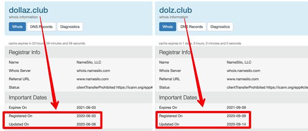 dollaz.club dolz.club whois lookup