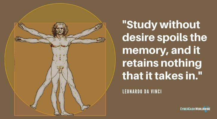 Leonardo da Vinci Quote Study Without Desire Spoils The Memory