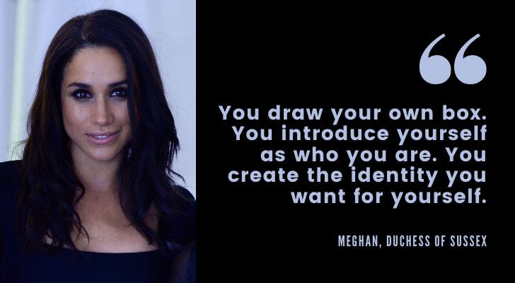 Meghan Markle Quote You create the identity you want for yourself