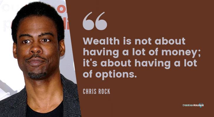 Wealth is about having a lot of options Chris Rock