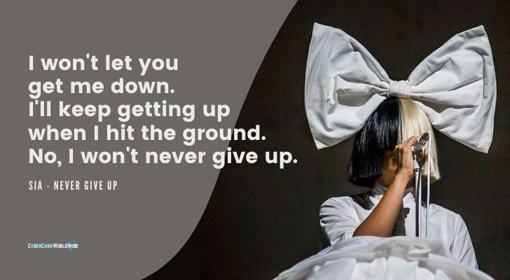 Sia Never Give Up