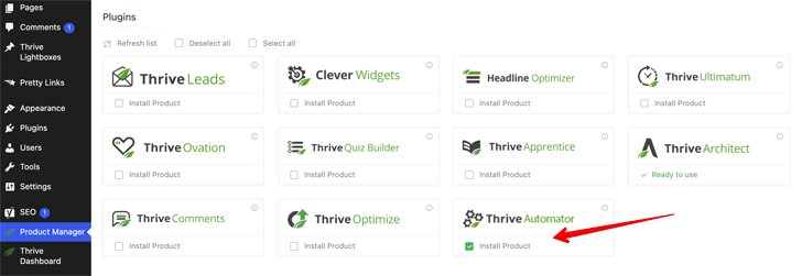 Thrive Automator Installation