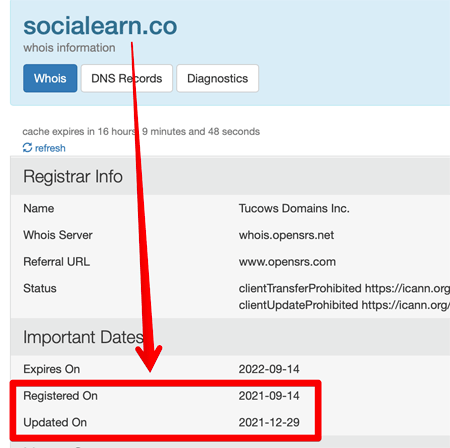 socialearn.co whois lookup