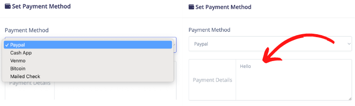 Fake Payment Method Box