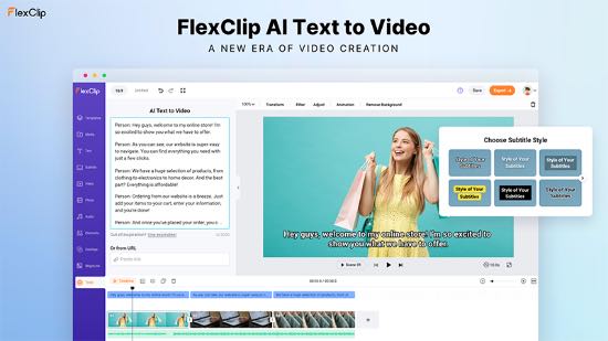 Flexclip AI Text to Speech Video Maker