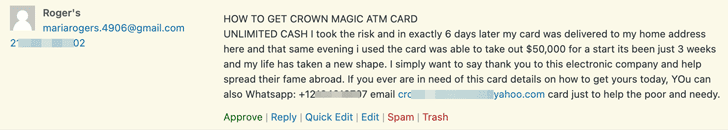 Magic ATM Card Scam