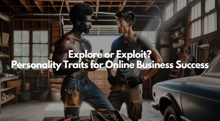 Explore or Exploit? Personality Traits for Online Business Success