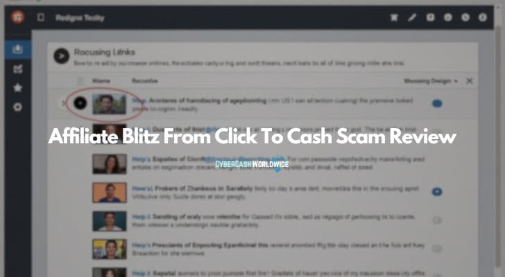 Affiliate Blitz From Click To Cash Scam Review Affiliate Blitz From Click To Cash Scam Review